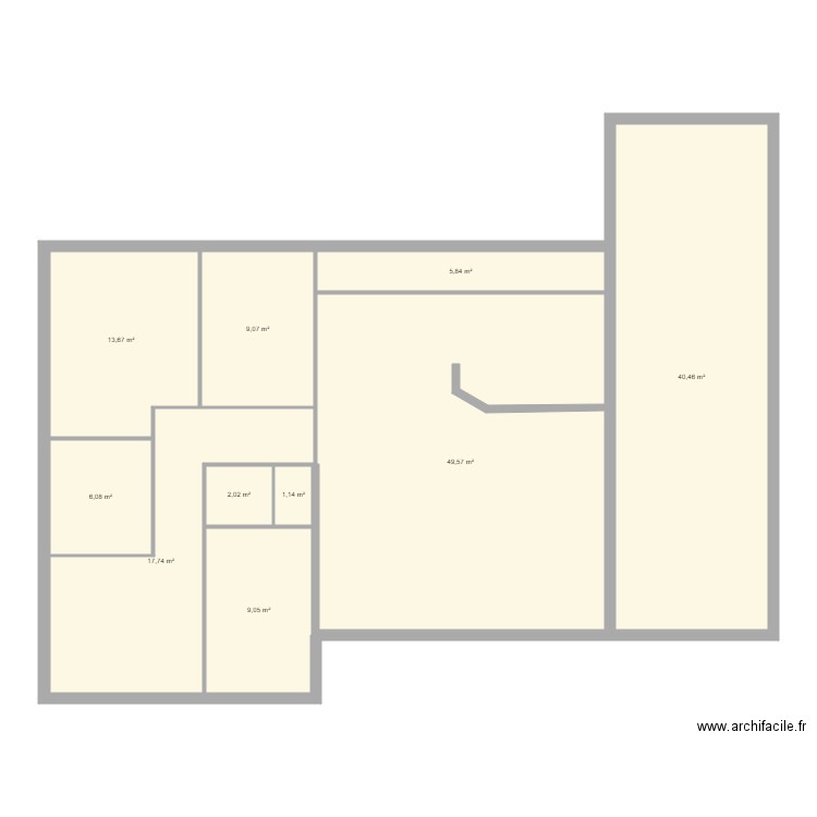 Maison 1. Plan de 10 pièces et 155 m2