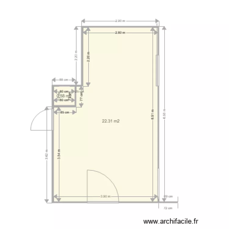 cuisine retiers. Plan de 