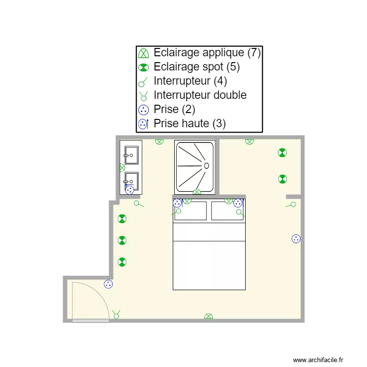 Creach Salle de bain. Plan de 