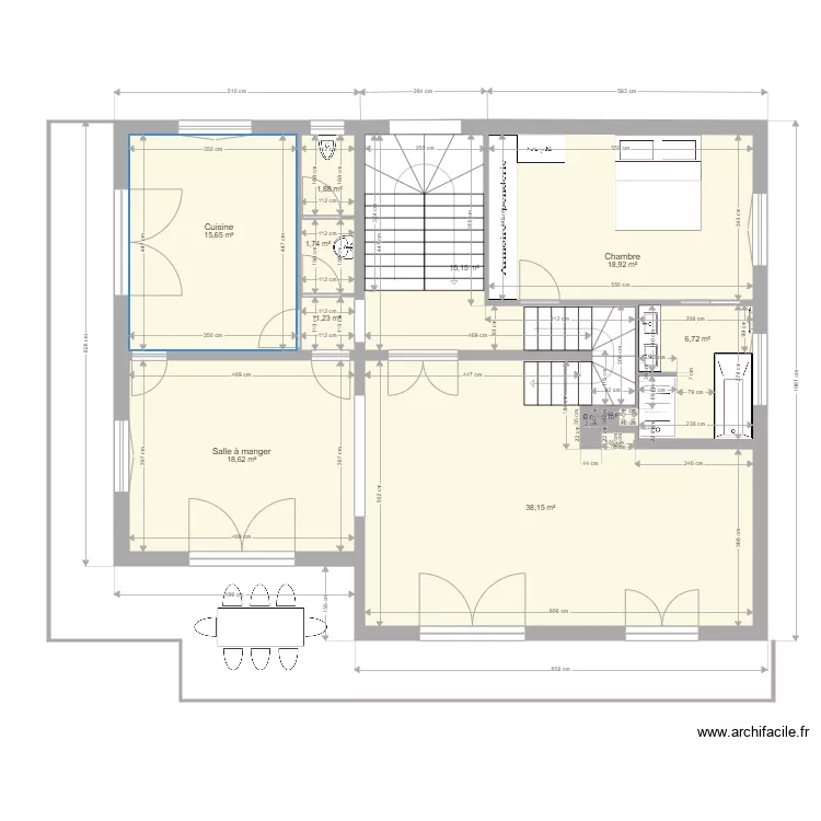 Arthur 1er &eacute;tage dernier. Plan de 