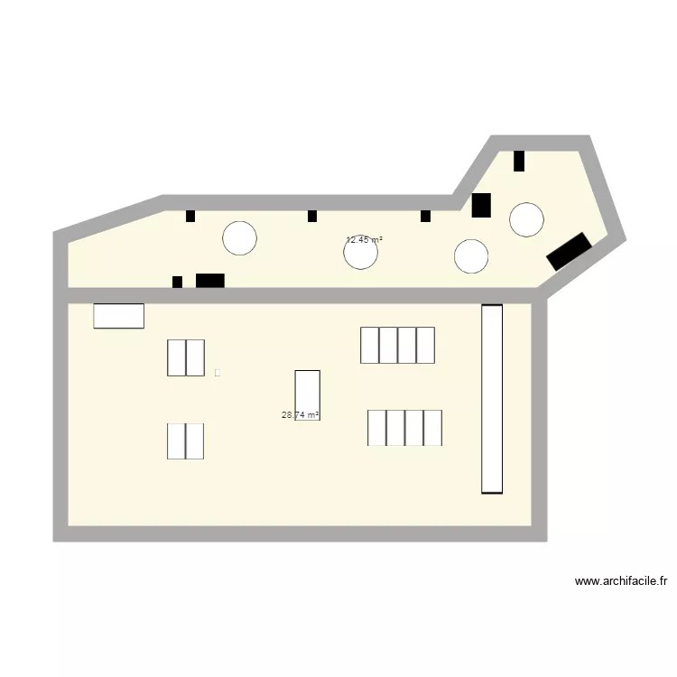 terrasse sud. Plan de 