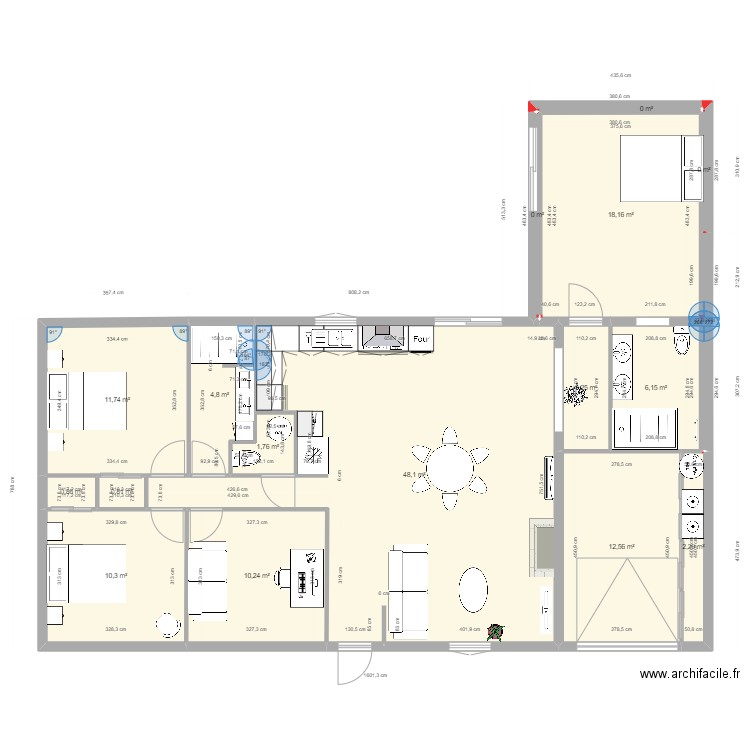 plan mel jul 22. Plan de 18 pièces et 131 m2