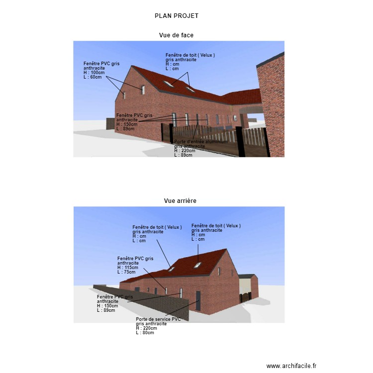 PLAN PROJET . Plan de 0 pièce et 0 m2