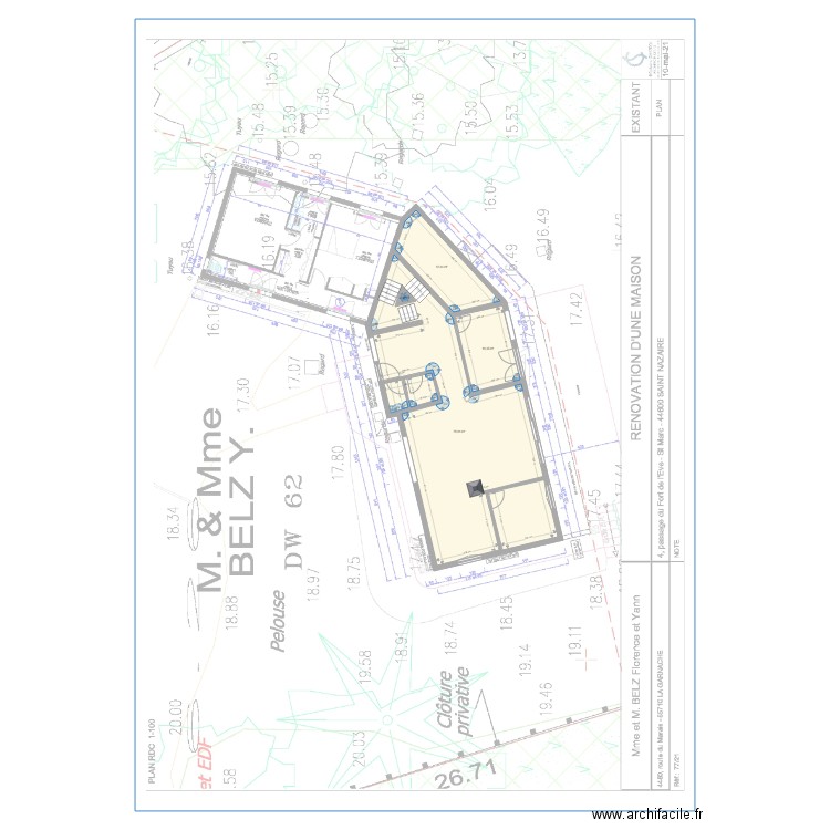 rdc original. Plan de 0 pièce et 0 m2