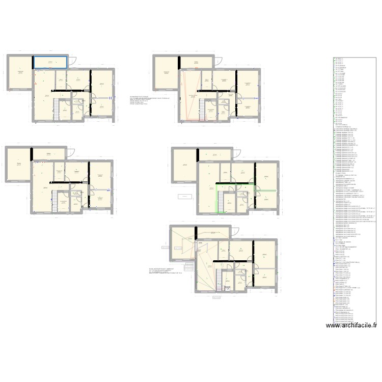 PLAN RDC ELECTRIQUE. Plan de 55 pièces et 661 m2