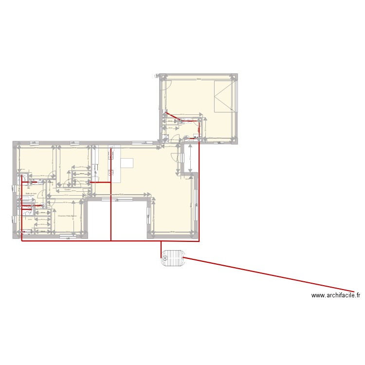 FELIX évacuations. Plan de 0 pièce et 0 m2