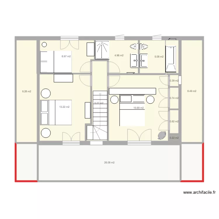 Plan chalet étage Corbaz C. Plan de Plan chalet étage Corbaz C. Plan de