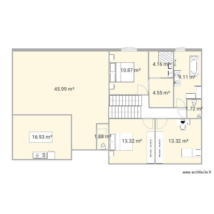 Salle de bain 1. Plan de 0 pièce et 0 m2