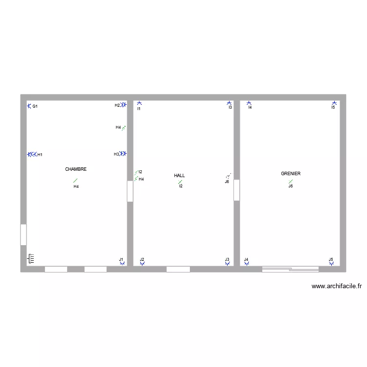 HONELLE 1ER. Plan de 