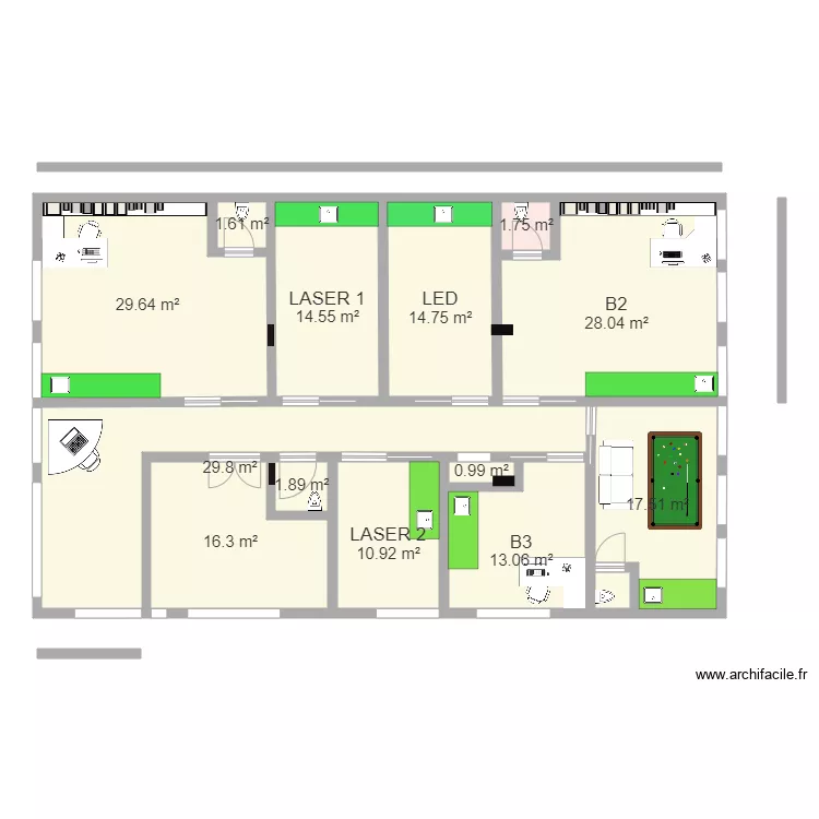 Cabinet A1. Plan de 
