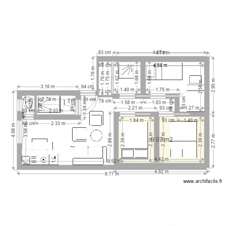 idee caire projet 5. Plan de 0 pièce et 0 m2