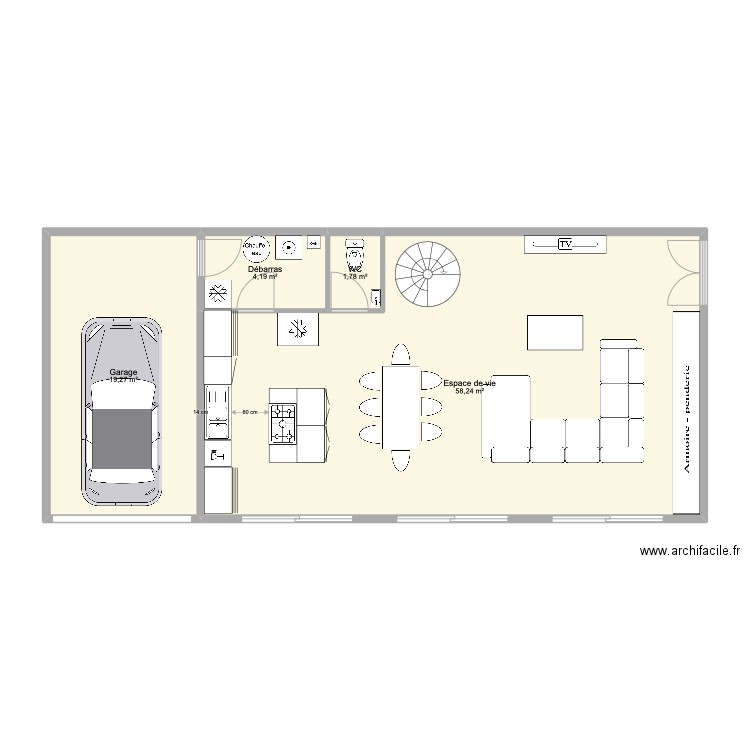 Nella Jordan RDC (3.1). Plan de 12 pièces et 148 m2