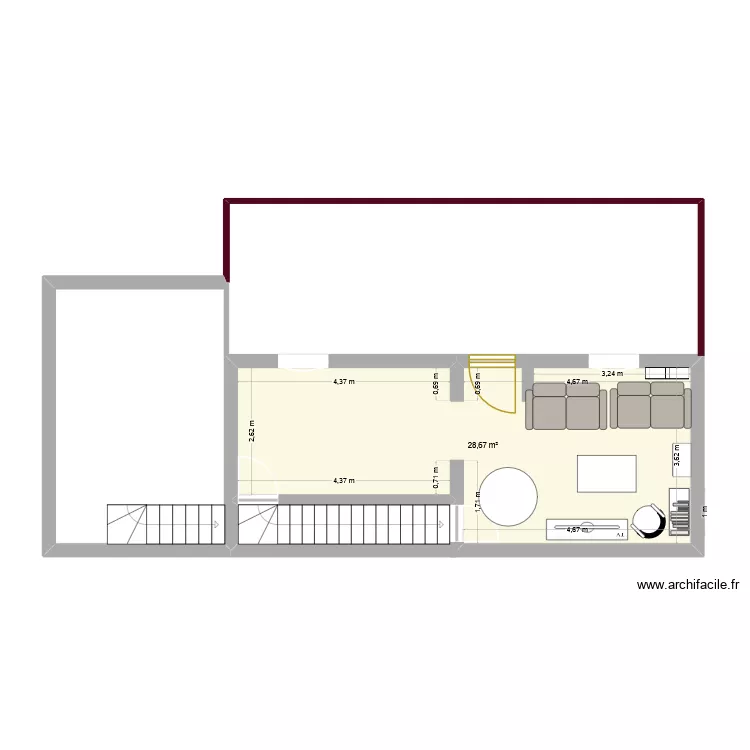 salon. Plan de 1 et 29 m² salon. Plan de 1 et 29 m²