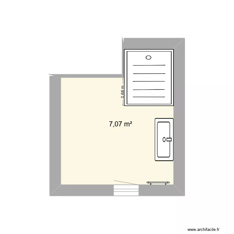 RAYNAUD. Plan de 1  et 7 m²