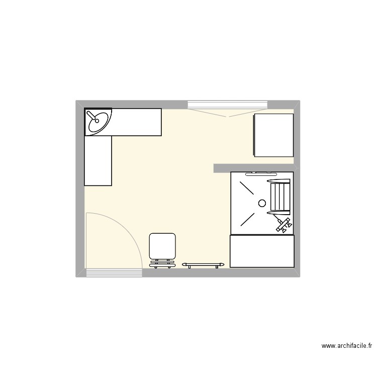 PETIT ANDREE 1. Plan de 1 pièce et 5 m2