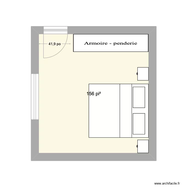 Chambre 1 et 2. Plan de 1  et 14 m²