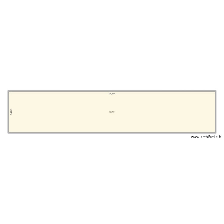 BUREUX CT PL ACF. Plan de 1 pièce et 123 m2