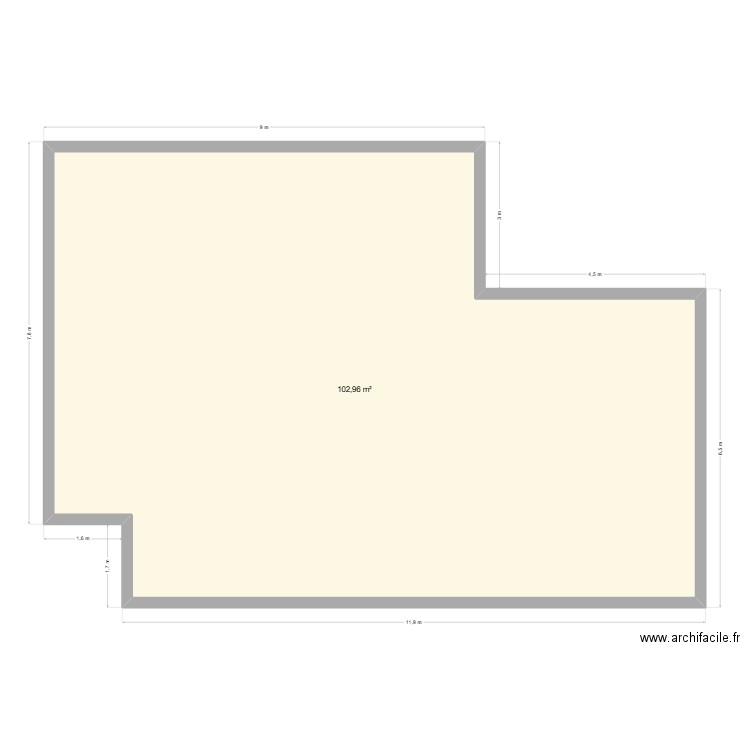Maison. Plan de 1 pièce et 103 m2