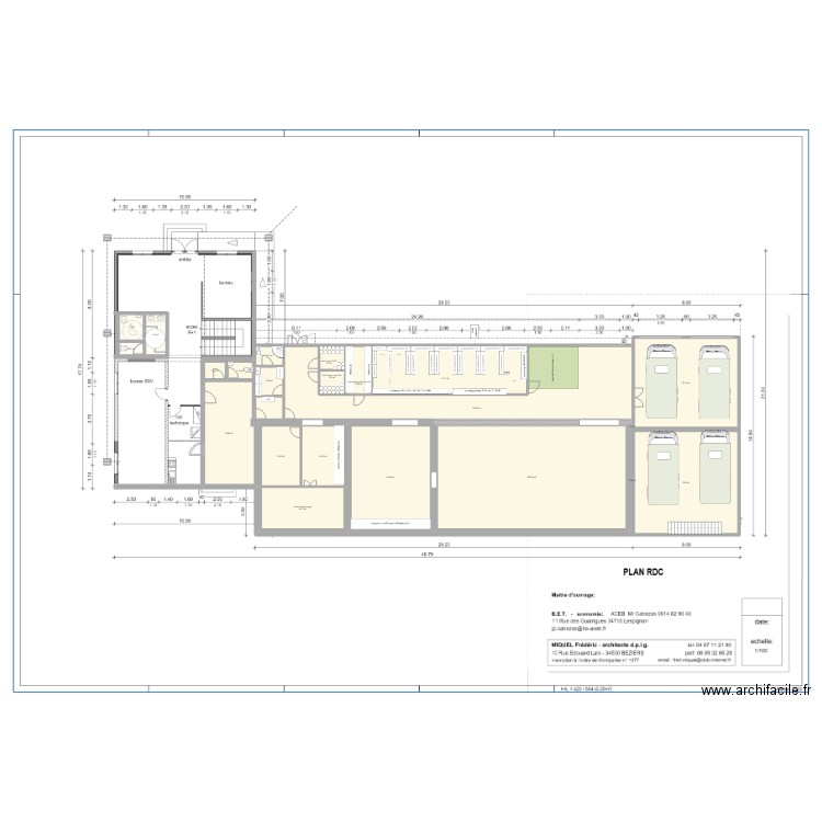 aménagement dépôt . Plan de 14 pièces et 471 m2