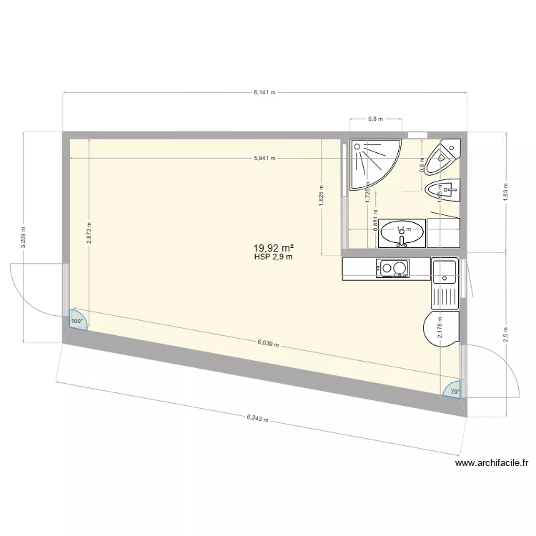 Plan Studio 2. Plan de Plan Studio 2. Plan de