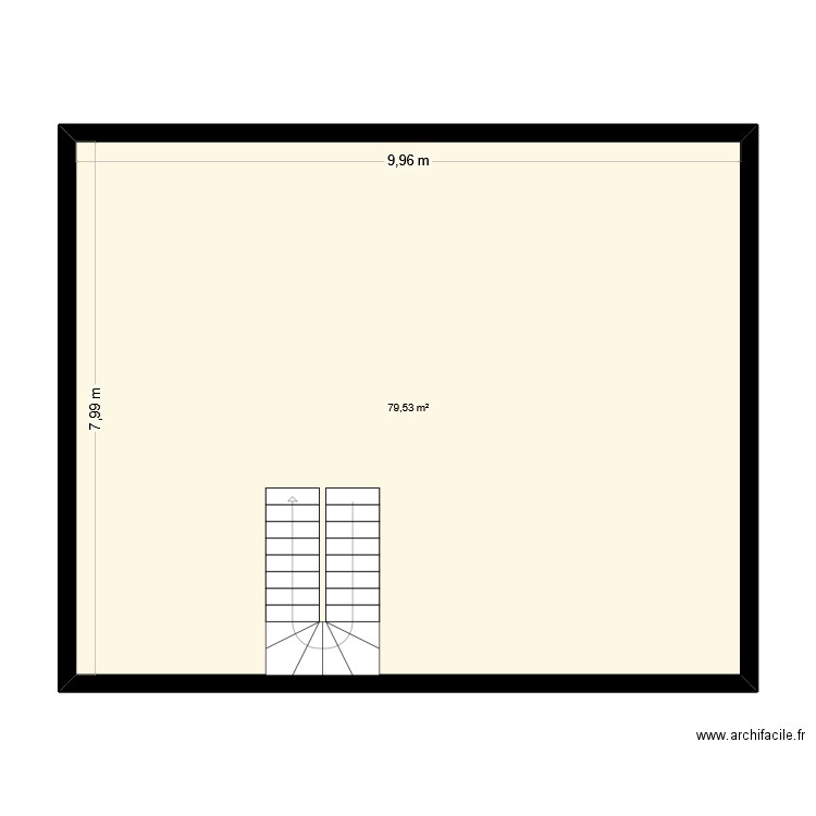 VINCENT AURIOL 1ER. Plan de 1 pièce et 80 m2