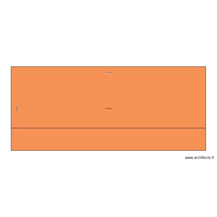 karting 45. Plan de 1 pièce et 119 m2
