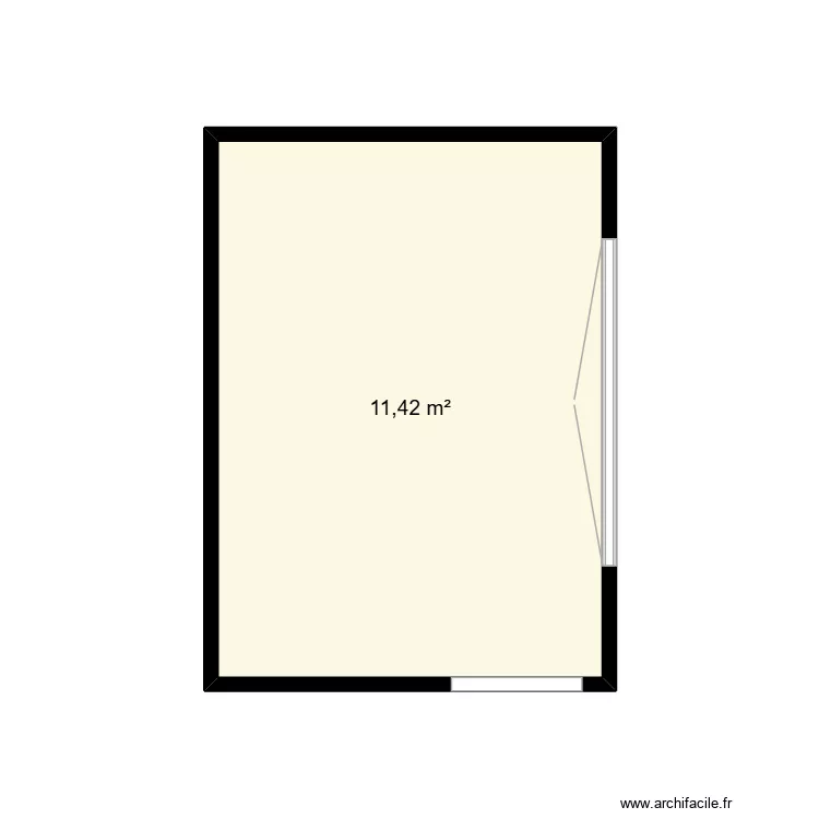 Chambre Dorian. Plan de 1 et 11 m² Chambre Dorian. Plan de 1 et 11 m²