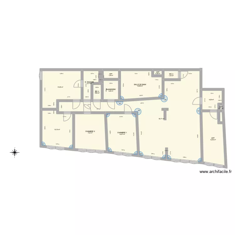 COURBEVOIE. Plan de 15  et 160 m²