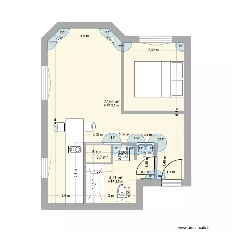 Plan 187.3. Plan de 3 et 33 m² Plan 187.3. Plan de 3 et 33 m²