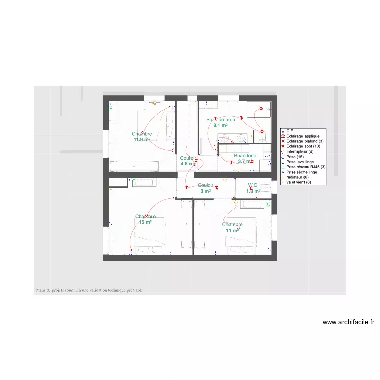 LA MOTTE R+1. Plan de LA MOTTE R+1. Plan de