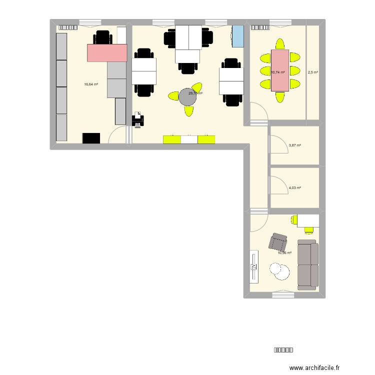 182 Lafayette V2. Plan de 7 pièces et 79 m2
