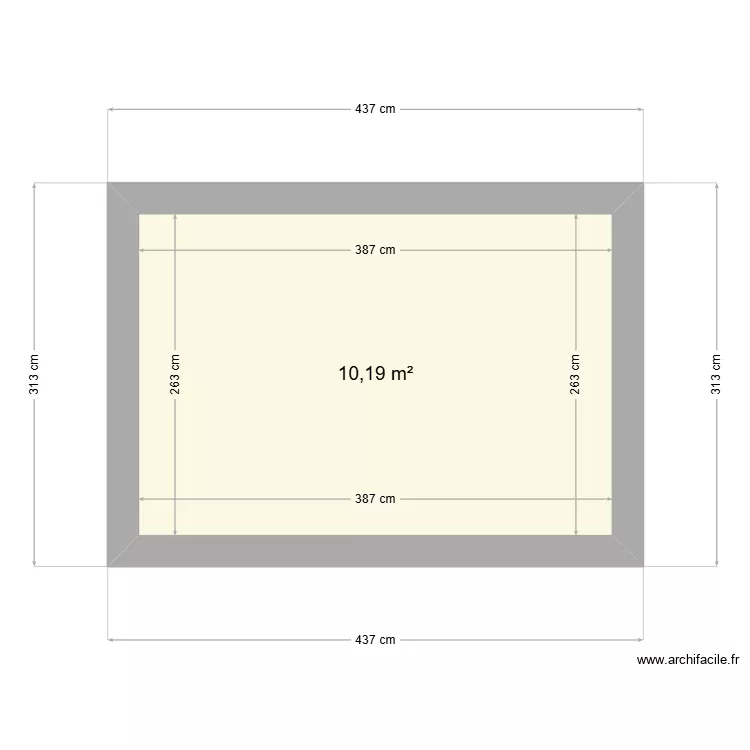 Premier essai au pif. Plan de 