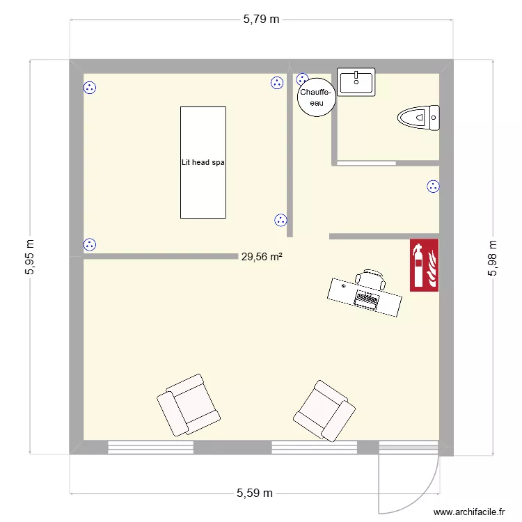 Bulle de soie Neuville. Plan de 1  et 30 m²