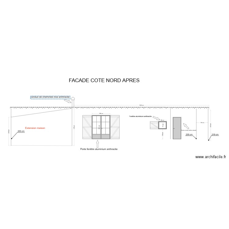 MAISON COTE NORD. Plan de 0 pièce et 0 m2