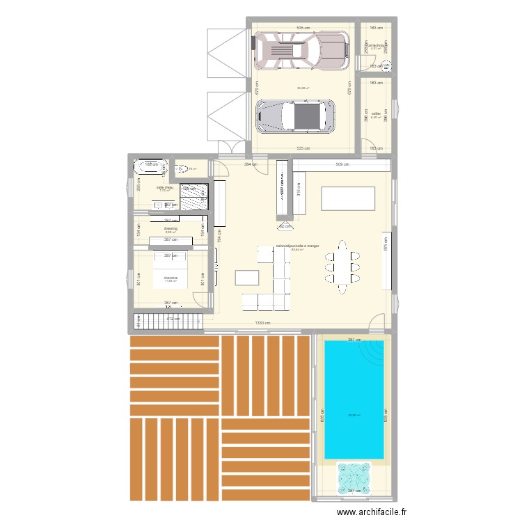 ploneour lanvern. Plan de 9 pièces et 189 m2