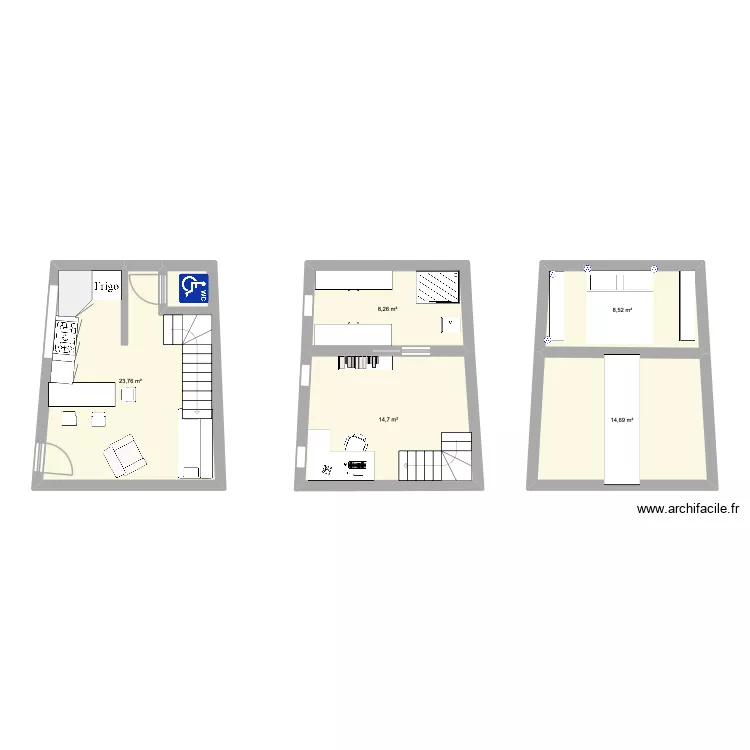 maison julie. Plan de 5 pièces et 70 m² maison julie. Plan de 5 pièces et 70 m²