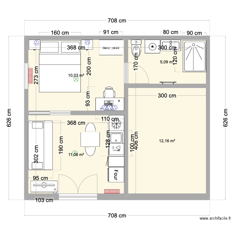 STUDIO. Plan de 0 pièce et 0 m2