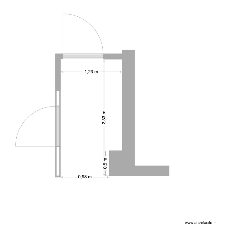 Sauveni&egrave;re sas d'entr&eacute;e. Plan de 