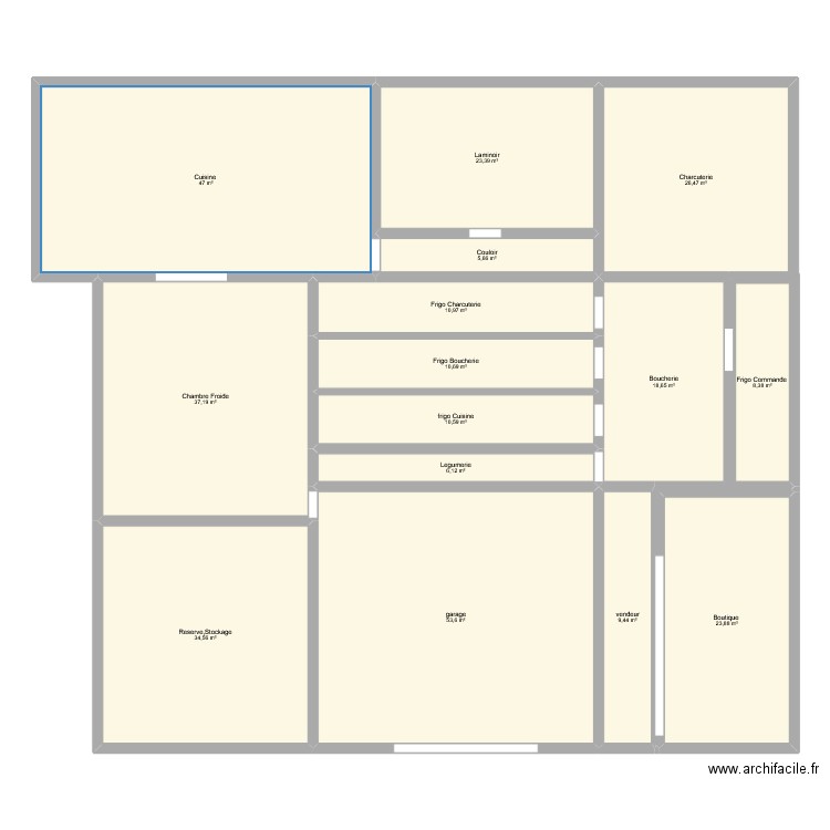 BOHRINGER. Plan de 15 pièces et 327 m2