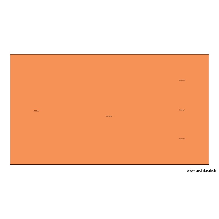 chalet en H. Plan de 5 pièces et 96 m2