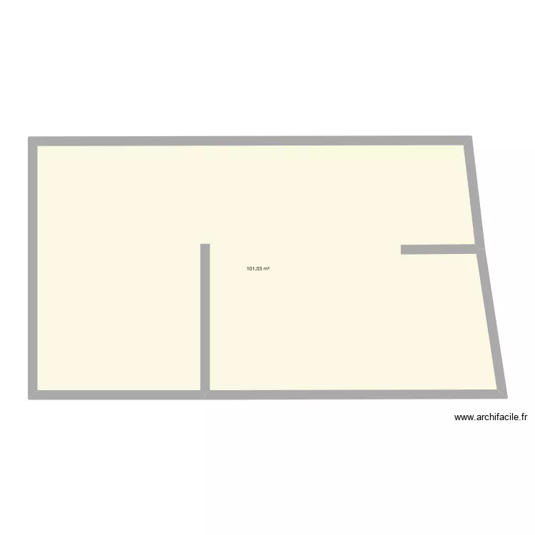 ghhhhfghhfgggg. Plan de 1  et 101 m²
