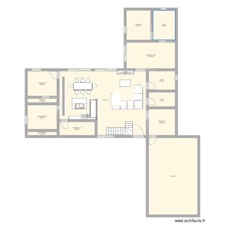 FUTURE maison . Plan de 13 pièces et 183 m2