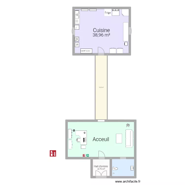 Pension nacs. Plan de 4 et 94 m² Pension nacs. Plan de 4 et 94 m²