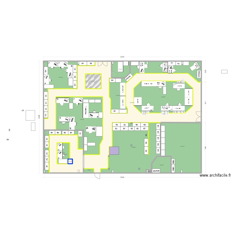 Atelier 03/04/2025. Plan de 17 pièces et 444 m2