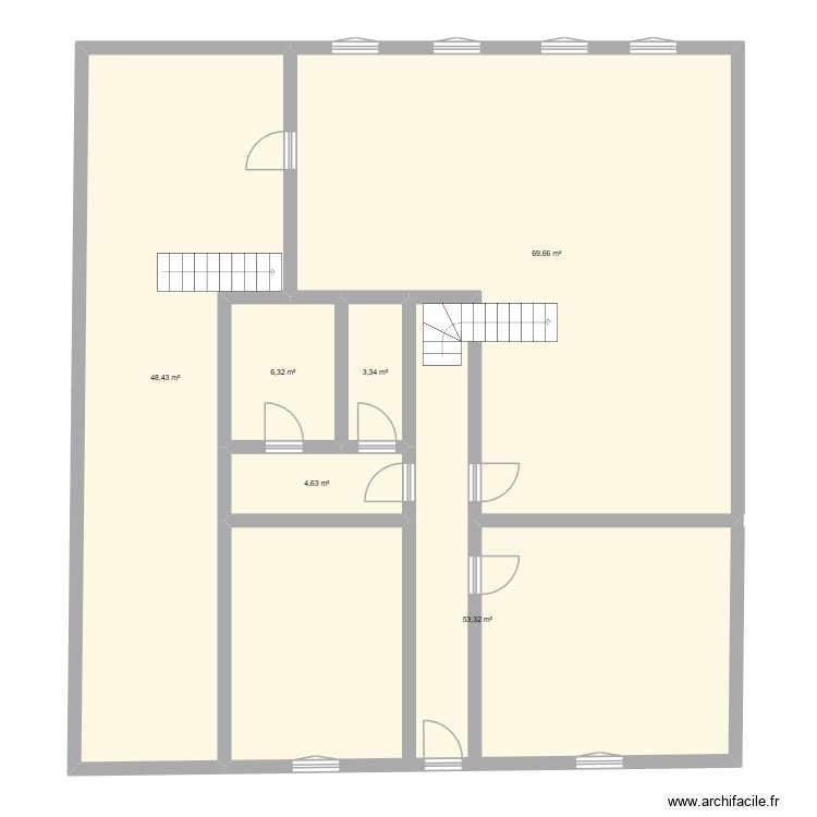 Maison Lajoux Etage 1. Plan de 0 pièce et 0 m2