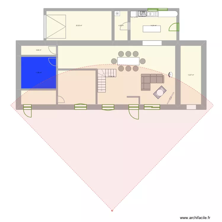 Option3. Plan de 7  et 145 m²