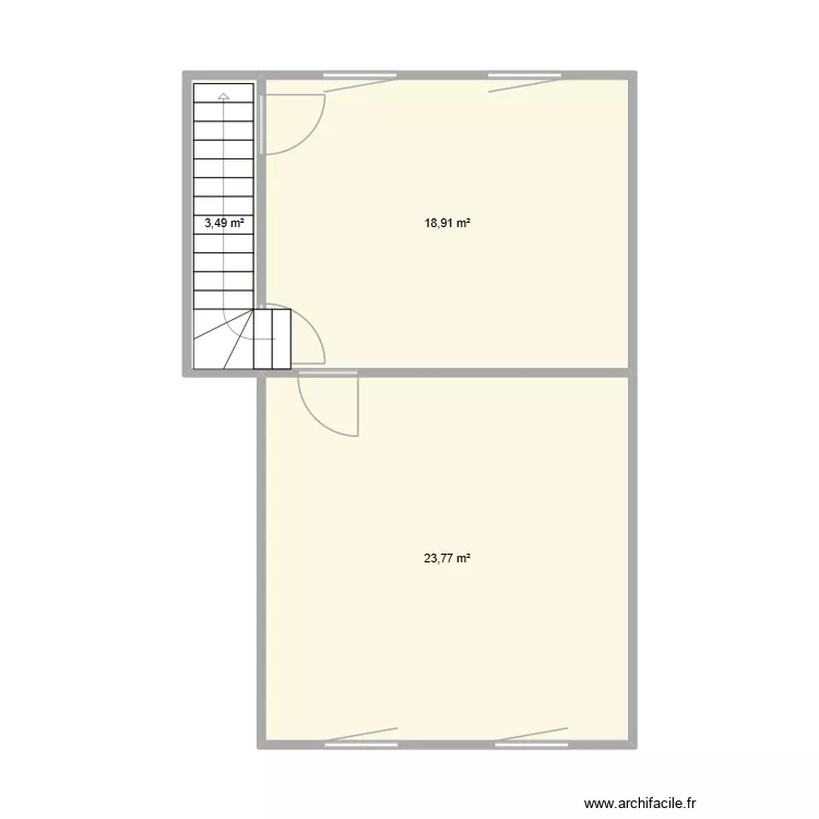 cl&eacute;menceau 2. Plan de 3  et 46 m²