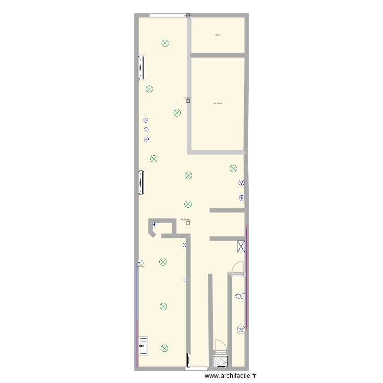 Plan local Aussonne. Plan de 3 pièces et 182 m2