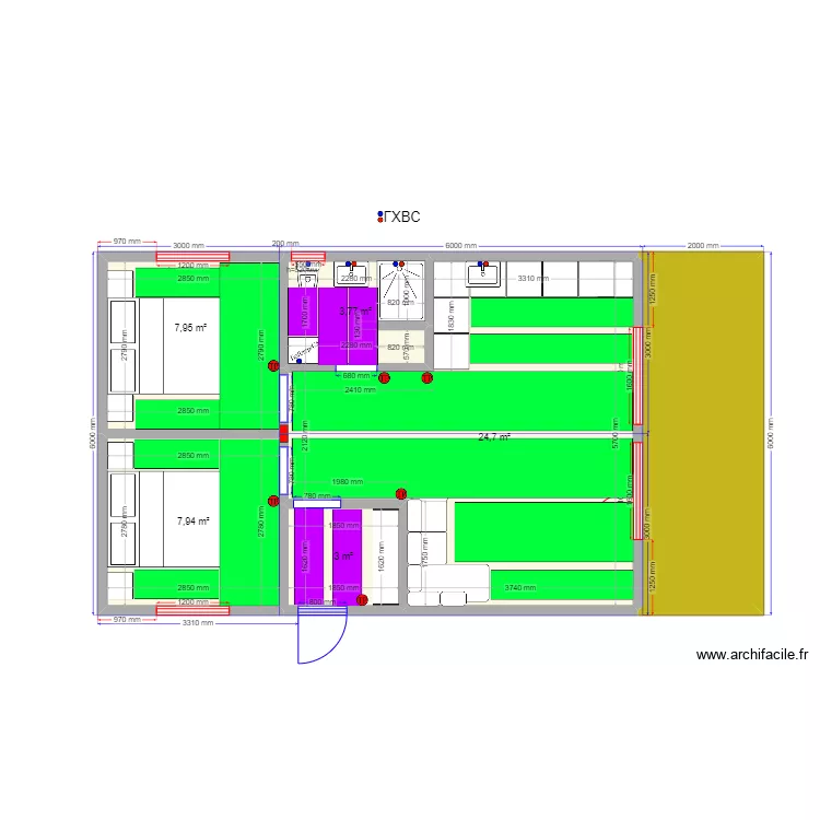 54 ст Семхоз ТП. Plan de 