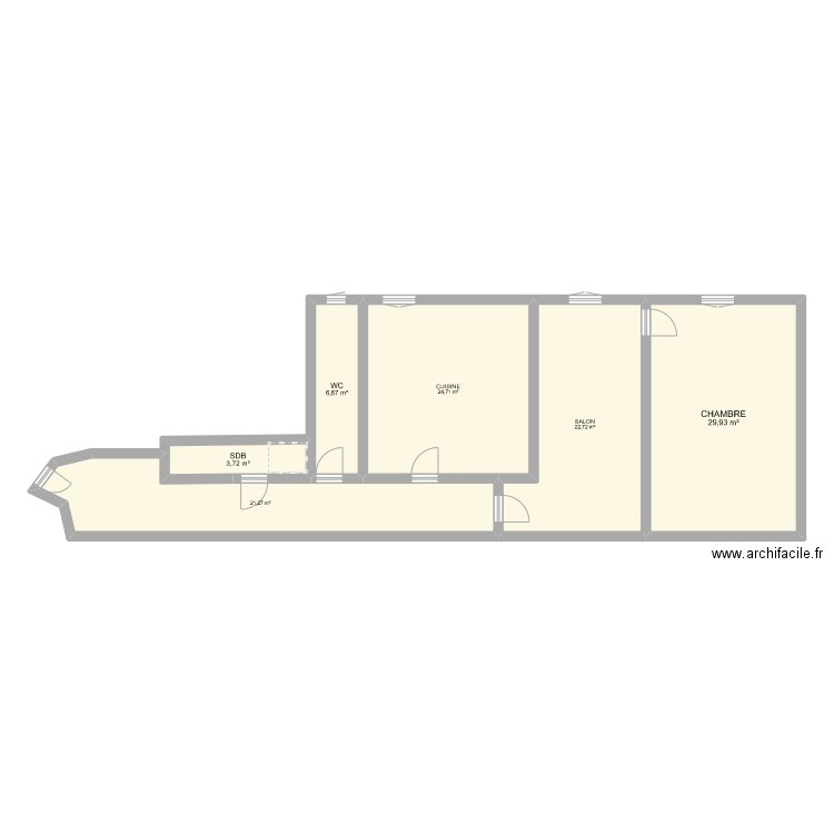 P14. Plan de 6 pièces et 109 m2